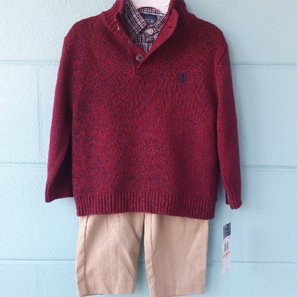 NWT "Izod" 3-Piece Boys Outfit Sizes 2T, 3T and 4T